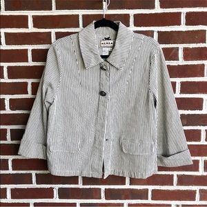 A.M.I striped blazer jacket